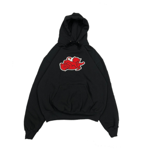 Dinner For Two Embroidered Hoodie (Black)