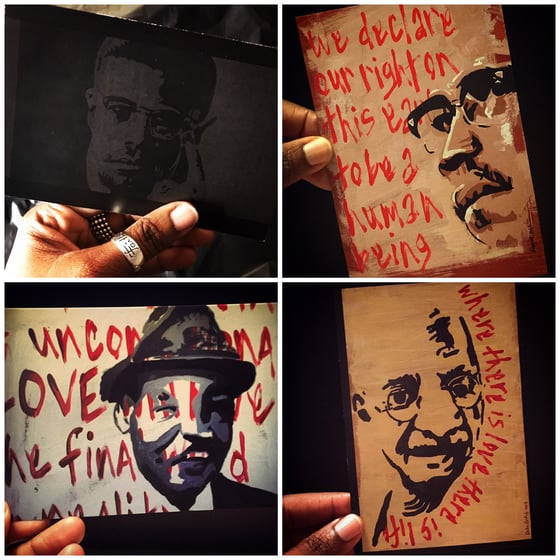 Image of Malcolm X (Black), Malcolm X, King, or Gandhi