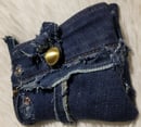 Image 2 of Tasty Raw Edge Denim “Her Paper Drip” Purse