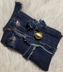 Image 1 of Tasty Raw Edge Denim “Her Paper Drip” Purse