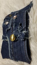 Image 4 of Tasty Raw Edge Denim “Her Paper Drip” Purse