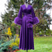 Image of Passionate Purple Marabou-cuffed "Beverly" Gown