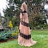 Black & Light Mocha "Elisabeth" Sheer Dressing Gown w/ Lace Image 3