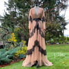 Black & Light Mocha "Elisabeth" Sheer Dressing Gown w/ Lace