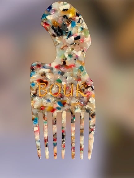 Afro Pick in Stained Glass