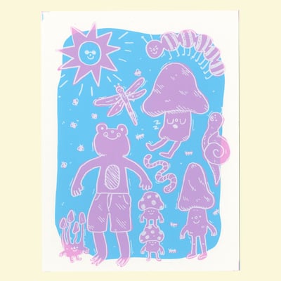 Image of Frogs ‘n Fungi print