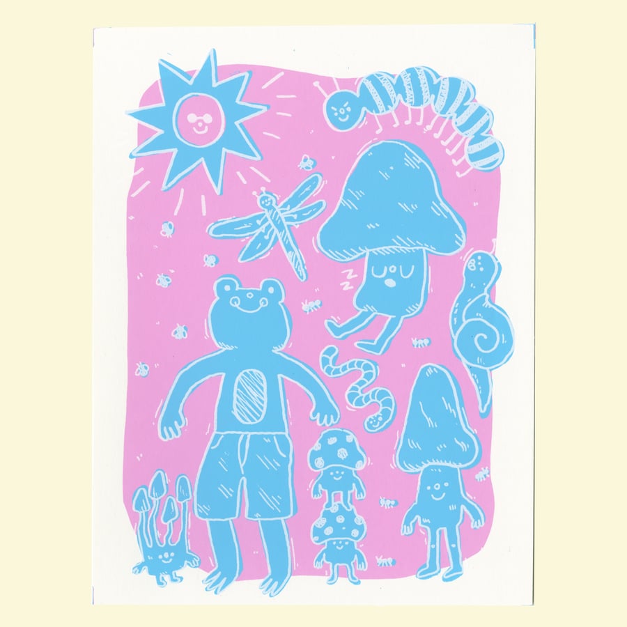 Image of Frogs ‘n Fungi print