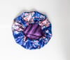 Reversible Adjustable Double Layered Silk Sleep Cap in Electric Blue