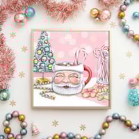 Image 1 of Santa mug  8 x 8 print (White)