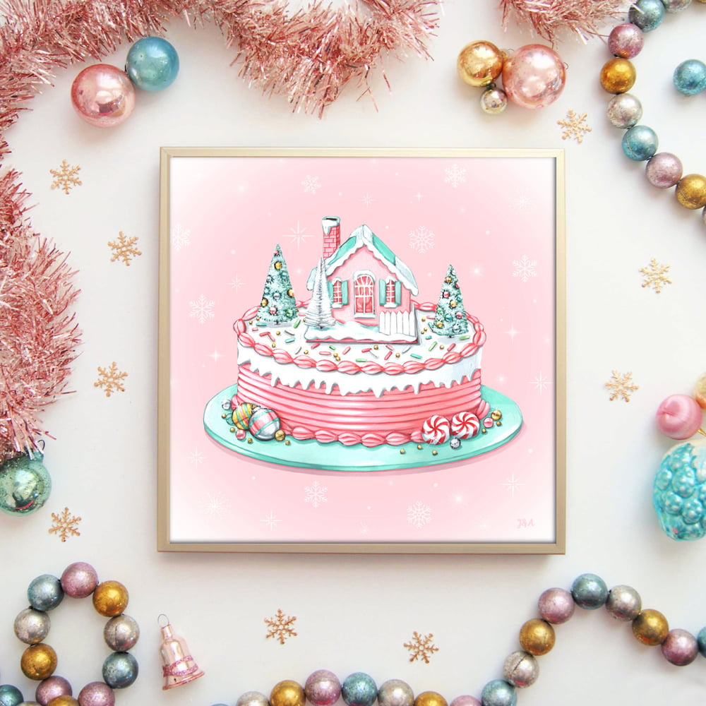 Image of Putz House Cake print (8x8)