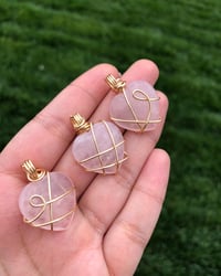 Rose Quartz Heart Necklace 