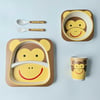 Kids bamboo fibre tableware set 5 piece - monkey **ONLY 1 LEFT**