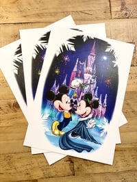 Image 1 of A4 Heavy Weight Mickey & Minnie Christmas Print