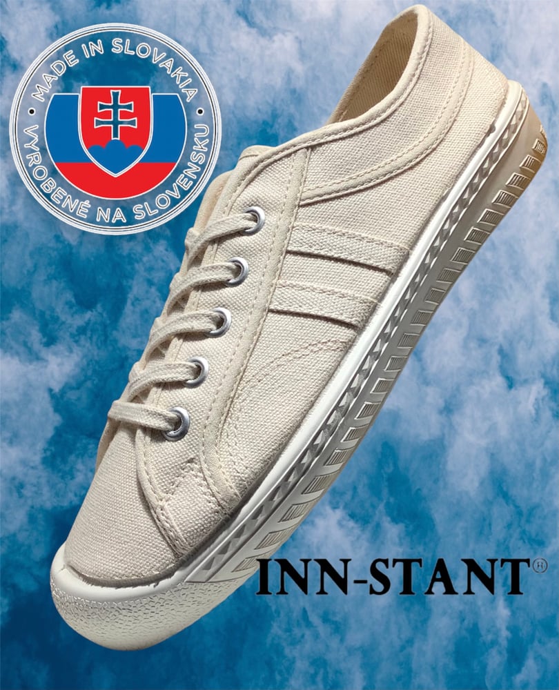 Image of Inn-stant natural canvas lo top sneaker shoes made in Slovakia 