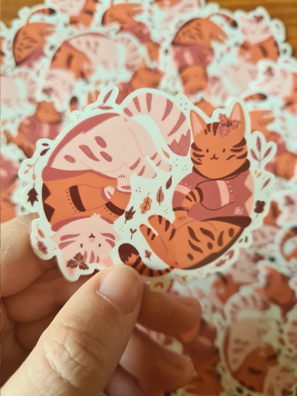 Cute cats Sticker - 7x6 cm