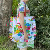 Image 3 of Floral Ruffle Tote Curved
