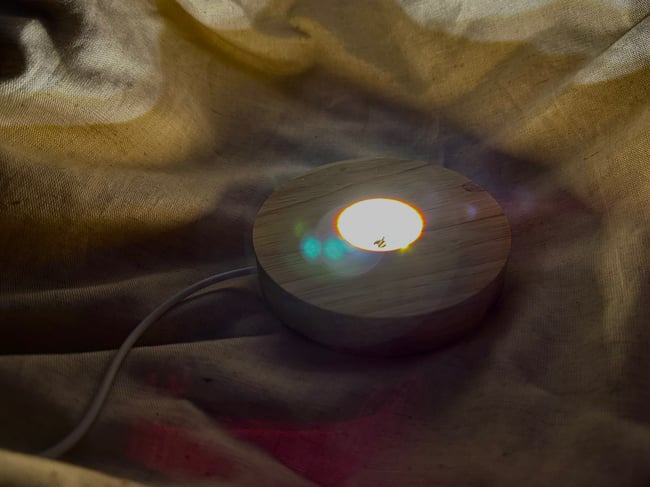 Large LED Wooden Light Bases