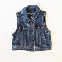 Image 1 of Cat & Jack Kids Dark Blue Denim Vest