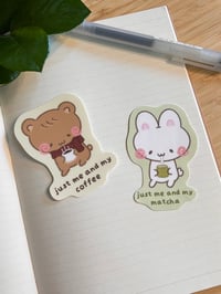 Image 4 of matcha bunny | coffee bear vinyl stickers 🍵☕️