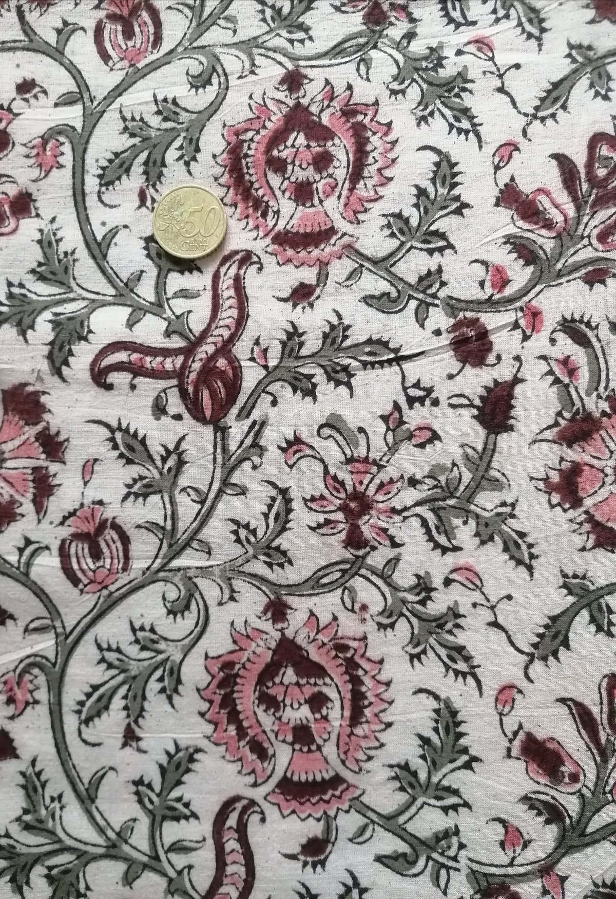 Image of Namasté fabric kalamkari douceur 