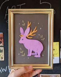 Image 1 of Jackalope cut paper