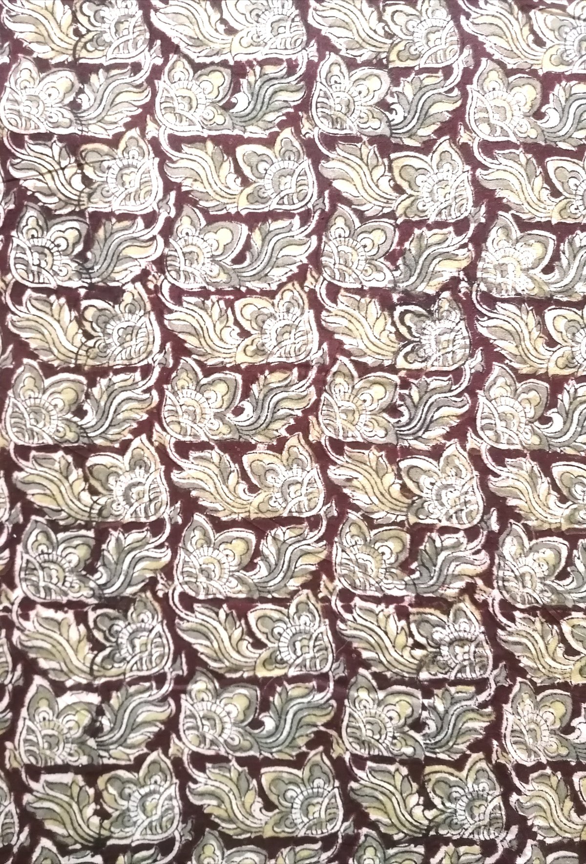 Image of Namasté fabric kalamkari chocolat 