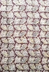 Image 2 of Namasté fabric kalamkari chocolat 