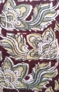 Image 4 of Namasté fabric kalamkari chocolat 