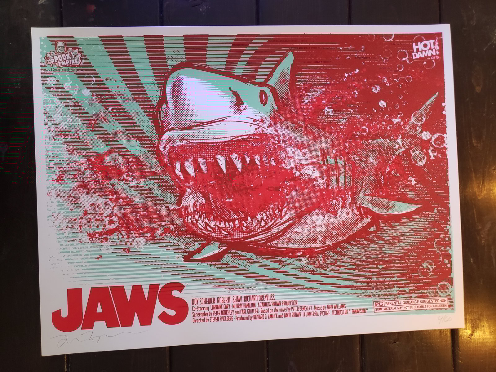 Jaws Silkscreen Movie Poster | Hot Damn Arts