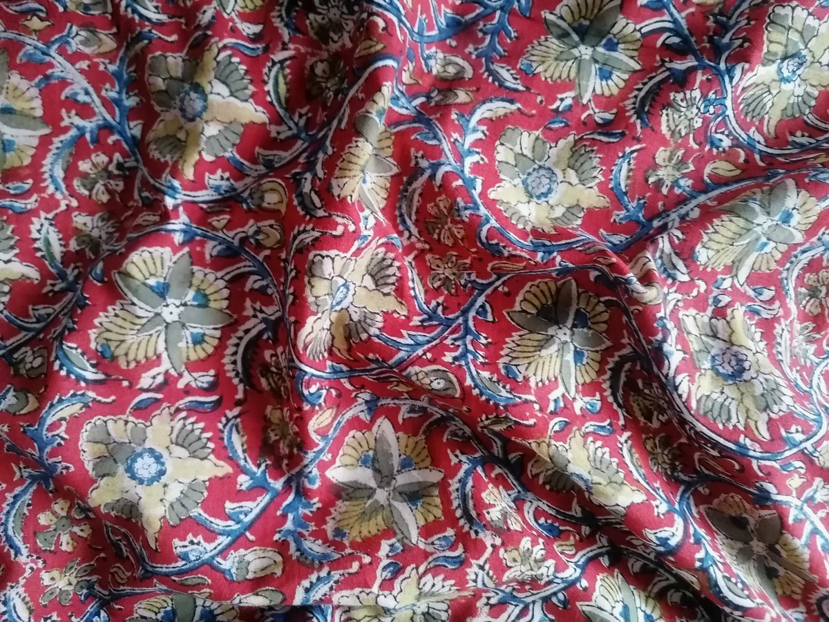 Image of Namasté fabric kalamkari rouge 