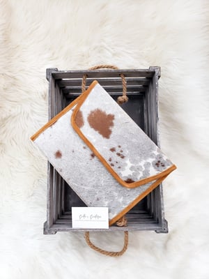 Image of Cow Print Clutch (gray)