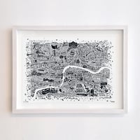 Image 1 of Central London Film Map (White)