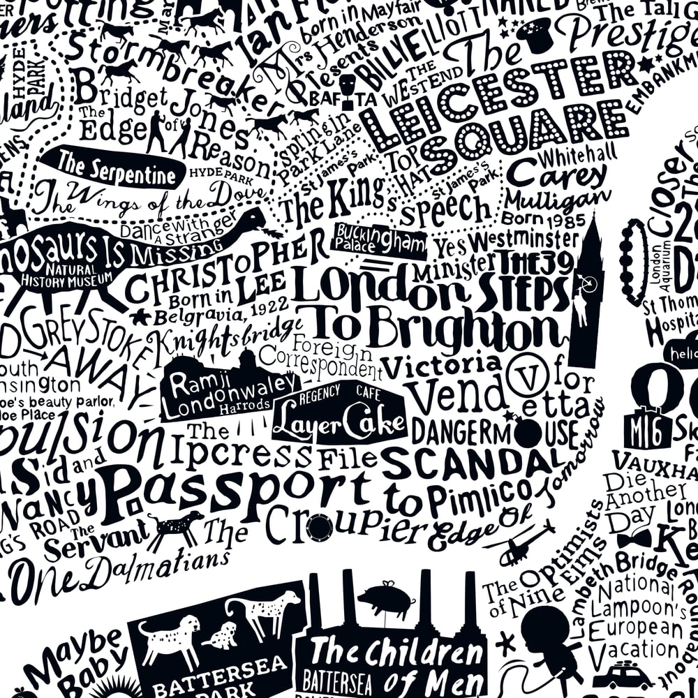 Central London Film Map (White)