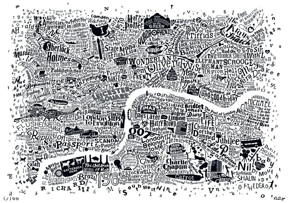 Central London Film Map (White)