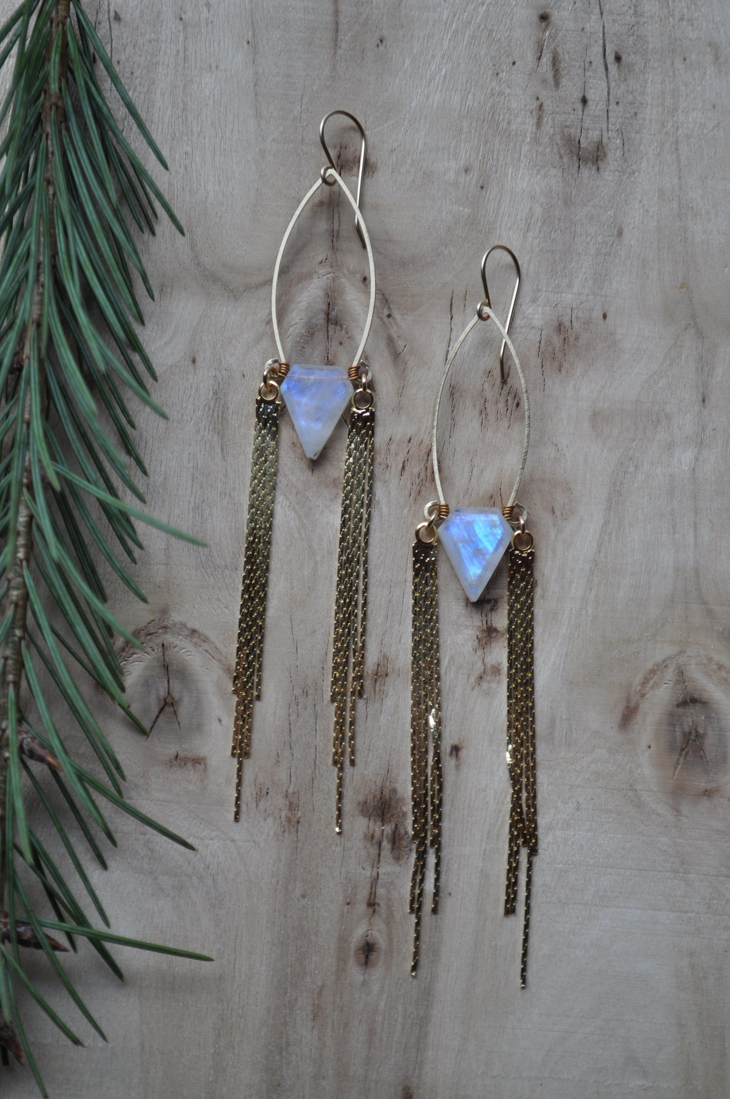 Image of Rainbow Moonstone Drizzle Dangles