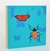 Image of Powder Blue with Insects 10 x 10