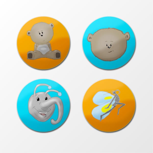 Image of Cutie and Flutterfly Badge pack
