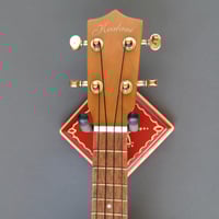 Image 5 of Red & Cream Instrument Wall Hanger for your Ukulele, Violin, Fiddle or Guitar