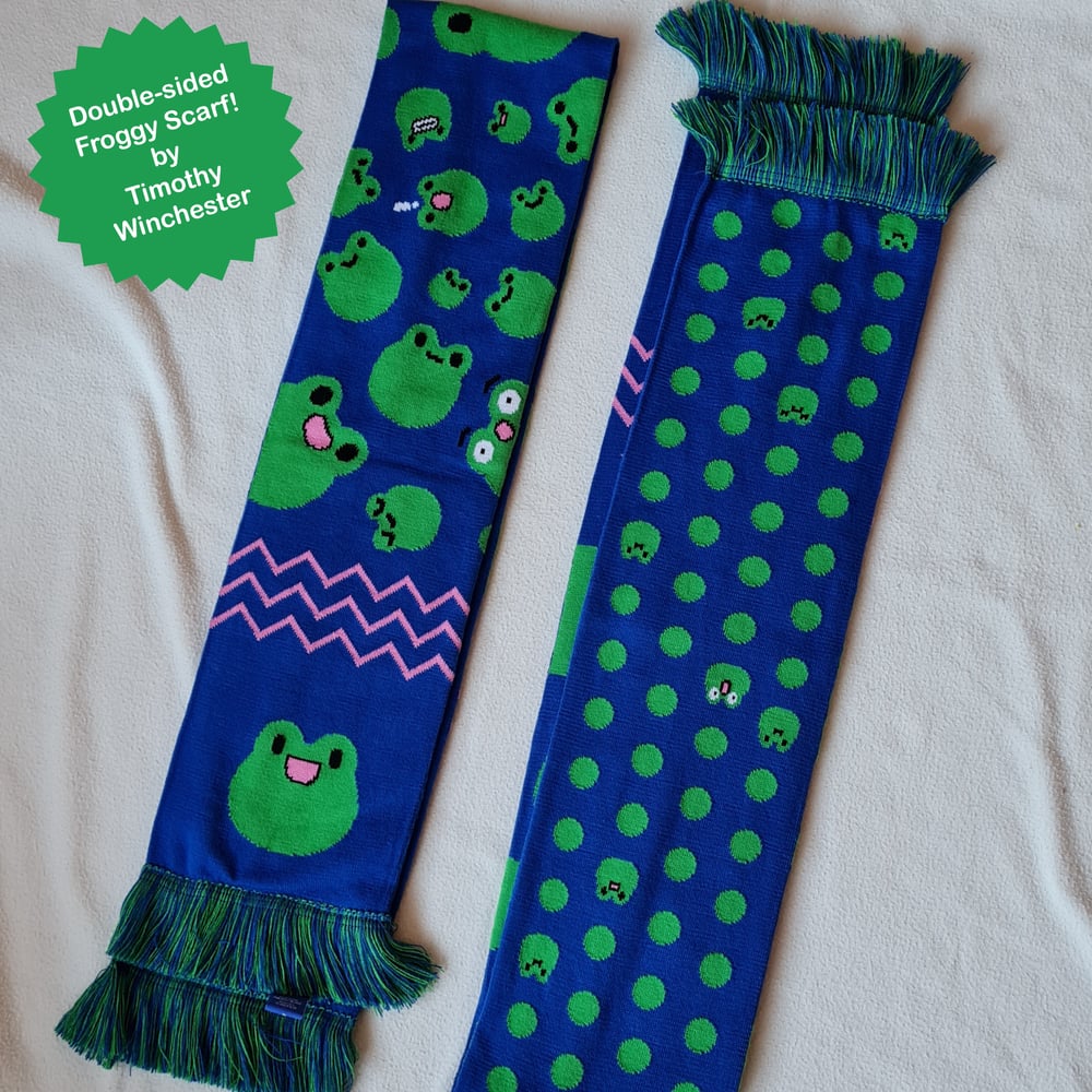 Double-sided Froggy Scarf (please read)
