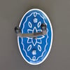 Blue Floral Instrument Display Hanger for your Ukulele, Violin, Fiddle or Guitar