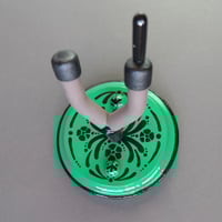 Image 4 of Green Round Deco Instrument Wall Hanger for your Ukulele, Violin, Fiddle or Guitar