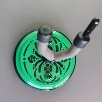 Image 1 of Green Round Deco Instrument Wall Hanger for your Ukulele, Violin, Fiddle or Guitar