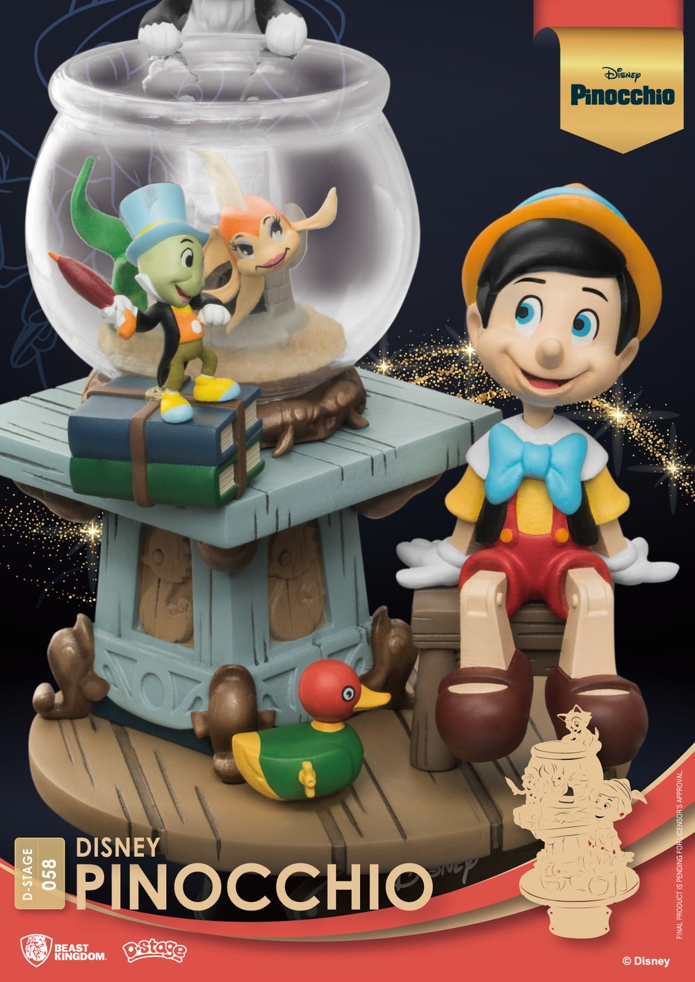 DISNEY CLASSIC ANIMATION SERIES DS-058 PINOCCHIO D-STAGE 6 INCH STATUE (BEAST KINGDOM CO., LTD)