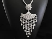 Image 2 of PH089 Pikun Fan pendant earrings necklace set