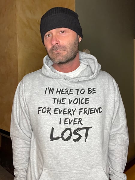Image of I'm Here To Be The Voice Light Grey Hoodie New