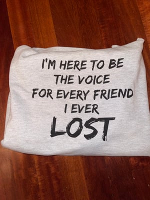 Image of I'm Here To Be The Voice Light Grey Hoodie New