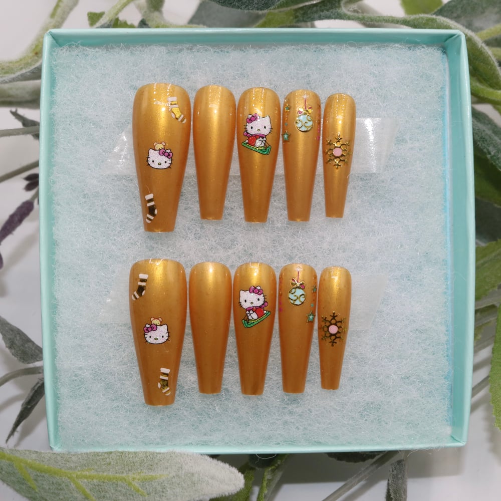 Image of Holiday Kitty - Long Coffin
