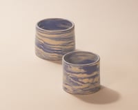 Image 1 of blue marbled sippers