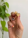 CHAIN BACK STUD EARRINGS