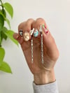 CHAIN BACK STUD EARRINGS